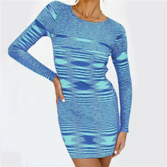 Ladies Sexy Mini Dress Fashion Knitted Sweater Dress Women Half Sleeve Korean Club Tight Robe Slim Female Dresses Woman Vestidos
